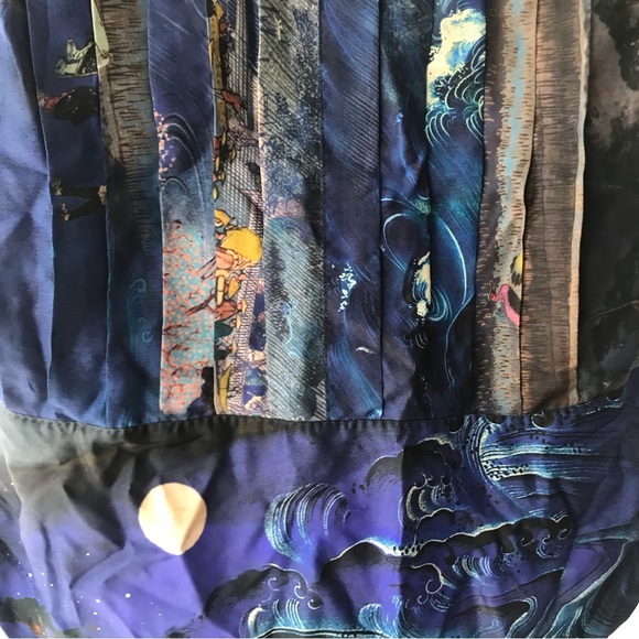 Rochas Paris Navy Blue Printed Top Italy - Picture 3 of 5